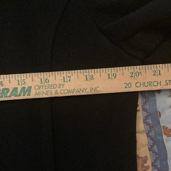 Worthington black wool pea coat women’s 12 lined double breasted like new - Picture 6 of 9